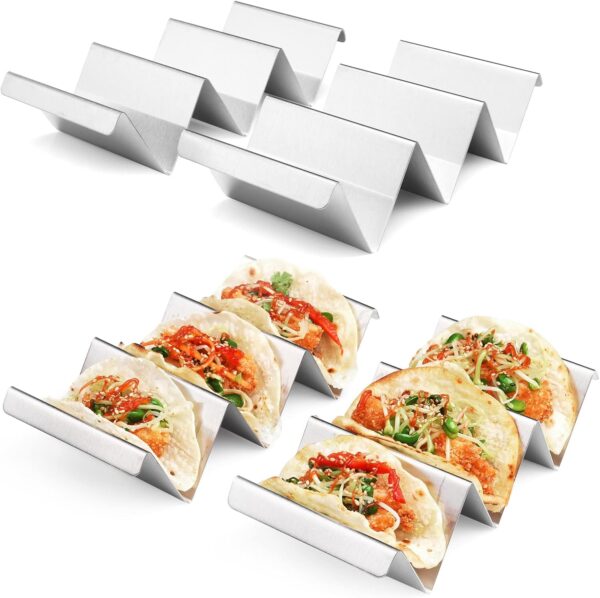 Taco Holders 4 Packs - Stainless Steel